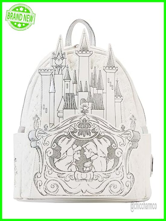 Disney Cinderella Mini Backpack Vegan Leather Adjustable Straps Applique main image 5